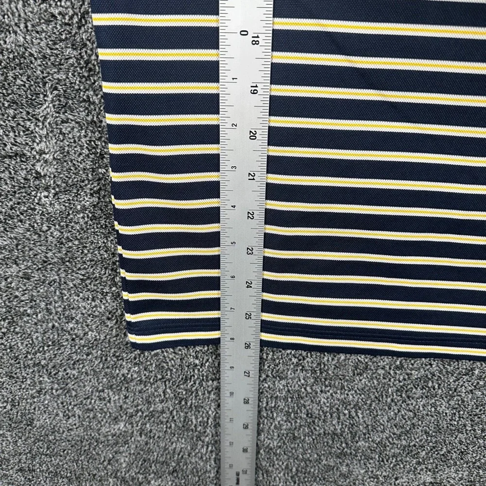 Michigan Wolverines Jordan Polo Shirt Mens S Navy NCAA Football Dri-FIT Striped
